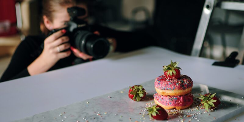 Food is a popular type of photography work